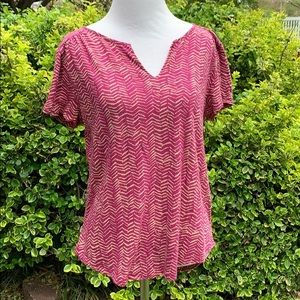 Lucky Brand zebra print short sleeve tee Small